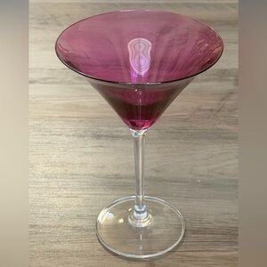 Vera Wang Wedgwood Crystal Martini Glass Goblet Mauve Cranberry
